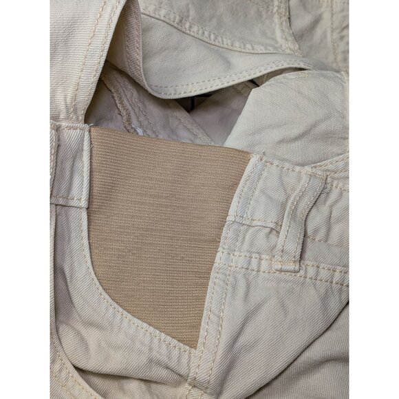 Old Navy Maternity Side Panel Overalls Women Size 14 Straight Leg Utility Casual - Picture 7 of 13